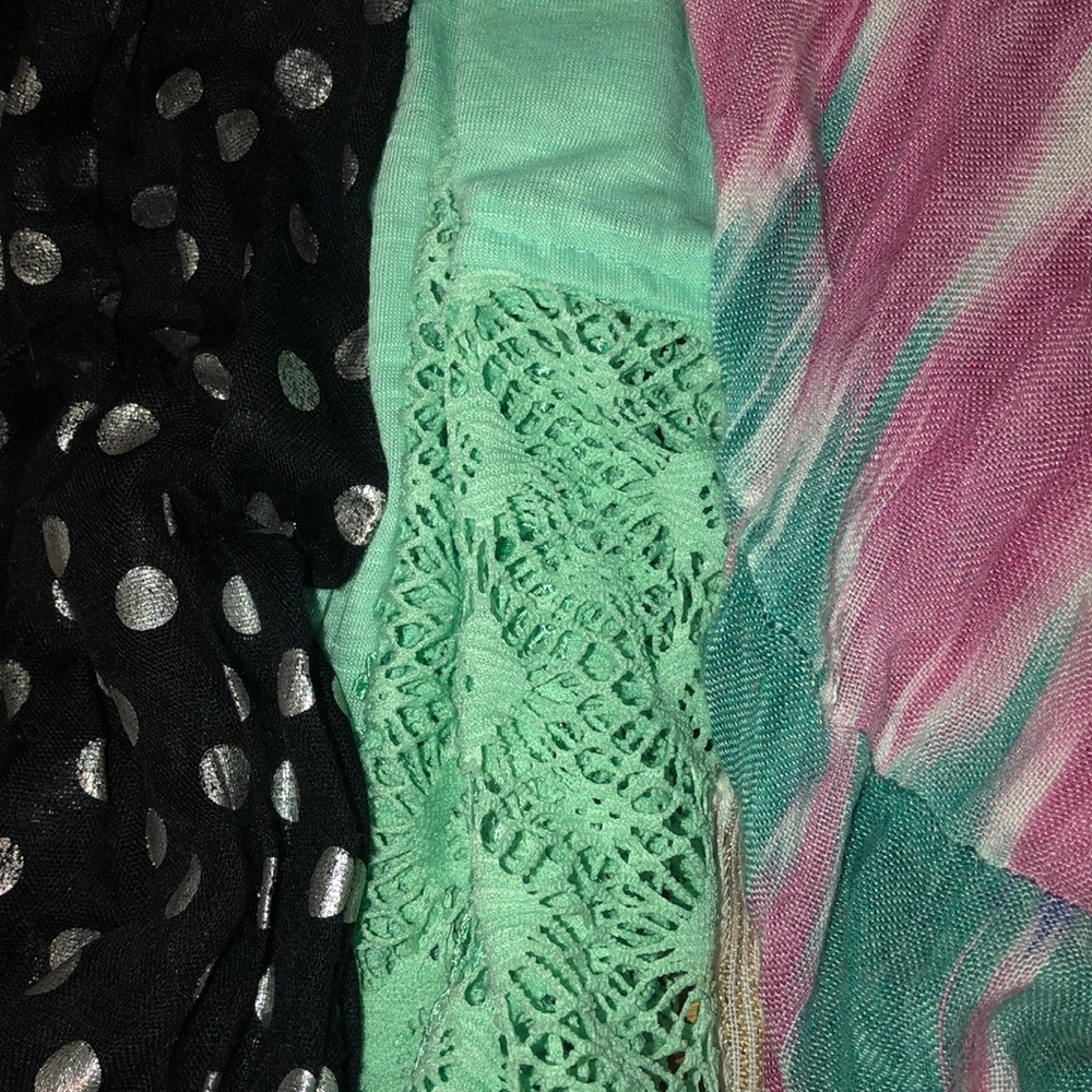 Three scarves